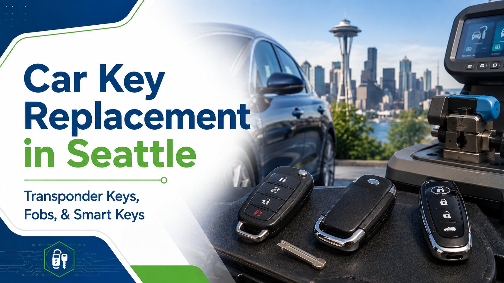 Car Key Replacement in Seattle: Transponder Keys, Fobs, & Smart Keys